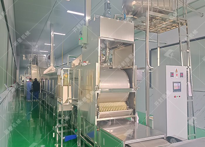 麗星全自動(dòng)酸辣粉生產(chǎn)線落地安徽，進(jìn)行試機(jī)演示